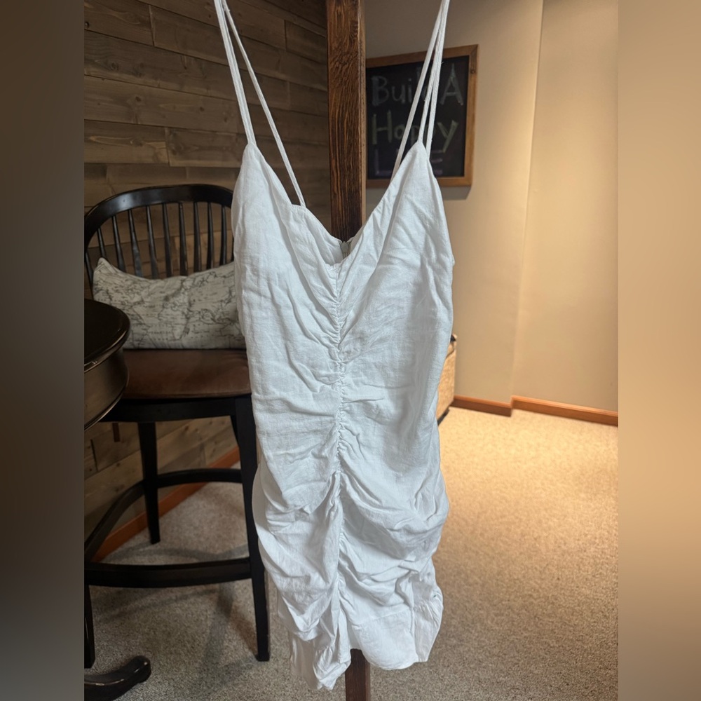 Zara Cream Spaghetti Strap Dress L